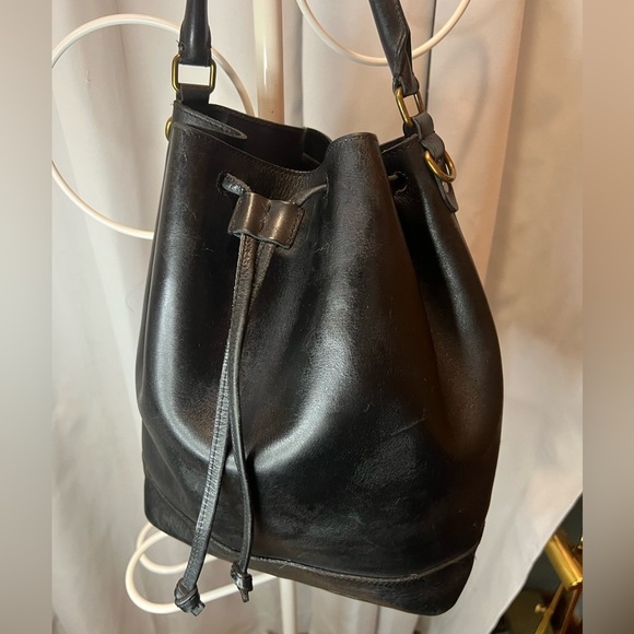 Madewell Black Leather Lafayette Bucket Shoulder Bag Pristine Condition - Picture 3 of 16